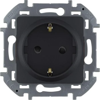 Розетка 1-м СП Inspiria 16А IP20 250В 2P+E защ. шторки немецк. стандарт механизм антрацит Leg 673733 Розетка 1-м СП Inspiria 16А IP20 250В 2P+E защ. шторки немецк. стандарт механизм антрацит Leg 673733